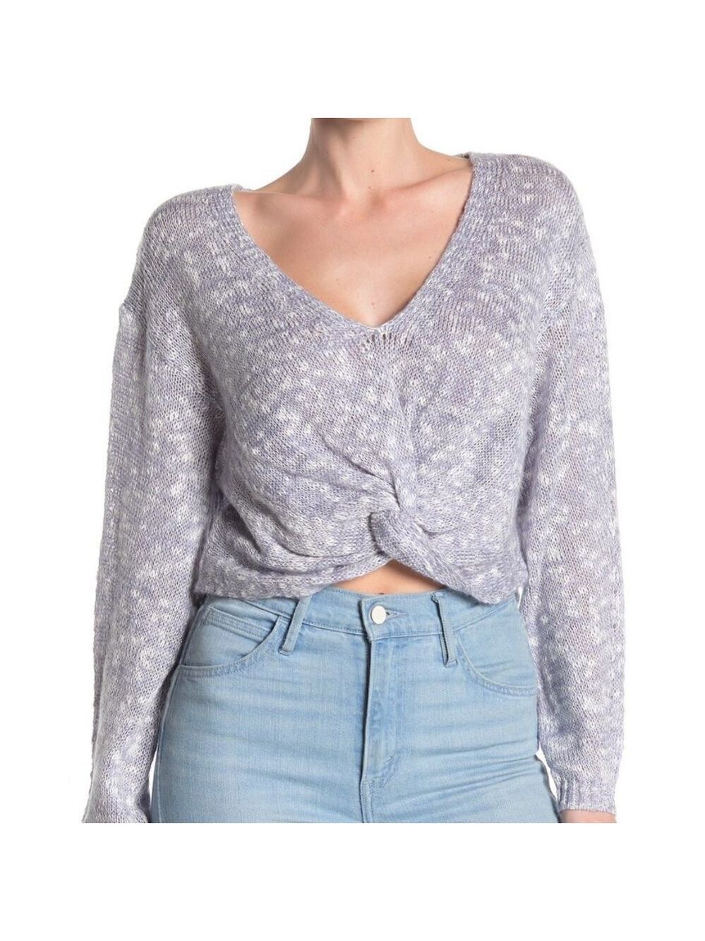 Bcbgeneration New cropped metallic Blue twist knot
